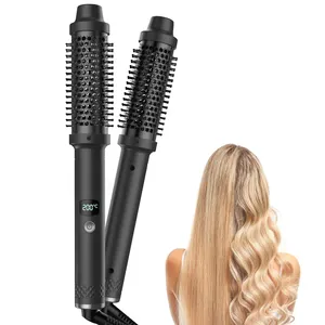 ROHS CE UKCA New Thermal Ionic Heated Round 3-in-1 Multi-Styler Hair Curling Heating Comb Straightener Hot Curl Wand Brush