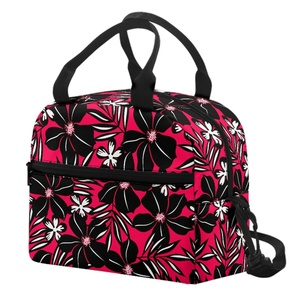 Luxury-Goods Custom Hawaiian Pattern Insulated Handle Lunch Picnic Cooler <strong>Bag</strong> Designer School Work Travel Portable <strong>Delicacy</strong> OEM - Product Image 2