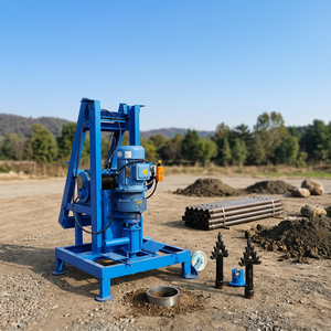 Electric Hydraulic Water Well <b>Drilling</b> Rig with <b>Pump</b> & Motor Portable 30-80m Depth for Drinking Water & Farm Irrigation - Product Image 1