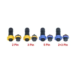 Self Locking Nylon Female Male Cable Wires 2 Pin 3 Pin 5 Pin M16 Waterproof Connector