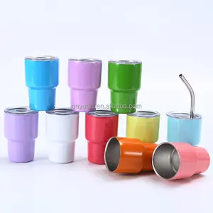 New Popular 2oz 3oz Mini Tumbler Shot Glass Colorful Double Wall Vacuum Insulated 60ml Cup For Espresso
