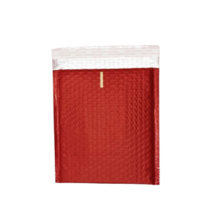 Enveloppe à bulles rouge compostable et biodégradable, sac d'expédition personnalisé, emballage postal imprimé sur mesure - Product Image 5