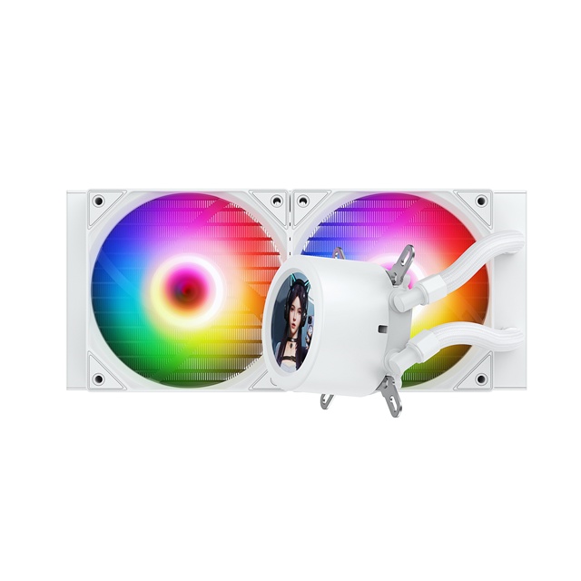 New Design 240mm Cpu 1.2.1 Inch Full Color LCD Display Water Cooling With 5v Argb Fan Strong Water White Cooler for Cpu