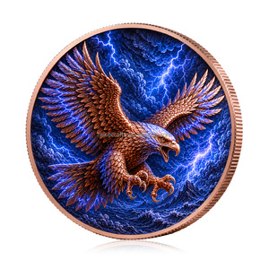 Pièce de collection commémorative personnalisée en cuivre de 5 onces, motif déesse aztèque, papillon, aigle, <span class=keywords><strong>serpent</strong></span> ailé - Product Image 3