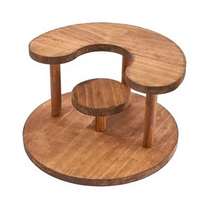 Support à gâteau en bois écologique, présentoir à dessert, forme personnalisée, style rustique, pour la maison, la boulangerie, les mariages, les fêtes, passe au lave-vaisselle - Product Image 1