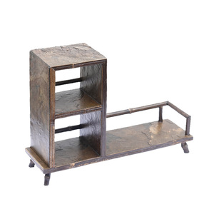 Support de rangement en bambou en forme de falaise pour tasses à thé, petite étagère de présentation antique, accessoires pour la cérémonie du thé chinois - Product Image 5