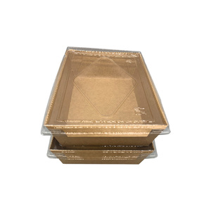 Respetuoso del medio ambiente desechables de papel Kraft personalizada impresa <span class=keywords><strong>Sushi</strong></span> caja de comida rápida con tapa - Product Image 5