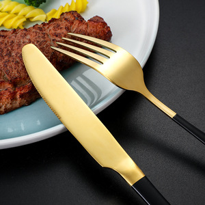 Juego de Cubiertos de Acero Inoxidable de 24 Piezas, Acabado Espejo, Estilo Occidental, Cuchillo para Carne, Tenedor, Cuchara, Vajilla para Fiestas - Product Image 3