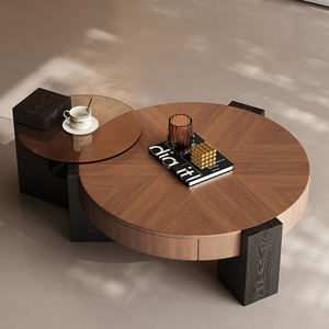 Juego de Mesa de Centro de Madera Cuadrada Moderna de Diseño de Lujo para Sala de Estar, con Almacenamiento, Garantía y Fácil de Limpiar - Product Image 6