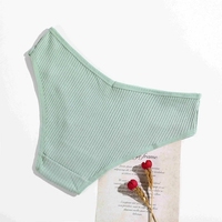 OEM & ODM Lingerie Femmes G-String Logo Personnalisé Taille Basse Solide Couleur Femmes 95% Coton Dames Sous-Vêtements Hipster