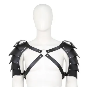 Fetish Men Sexual Chest imbracatura in pelle cinture regolabili BDSM Gay Body Bondage Harness Strap Rave abbigliamento Gay per sesso adulto