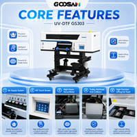 Printer Label Kristal UV DTF A3 Triple XP600 Printhead untuk Stiker 3D Embossed dan Film Transfer Bordir Imitasi
