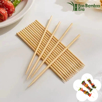 Brochettes de barbecue biodégradables et recyclables en gros, brochettes de barbecue rondes en bambou de haute qualité, best-seller, longueur personnalisable
