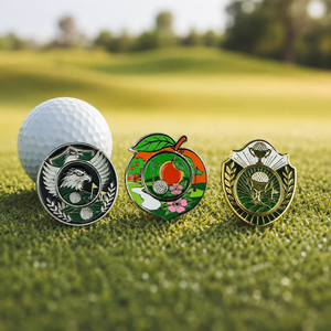 Magnetic <b>Golf</b> Ball Marker with Removable 25mm Iron Center Marker Double-Sided Enamel Design for <b>Golf</b> Clubs - Product Image 1