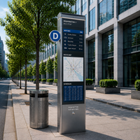 Abri de bus intelligent extérieur avec écran publicitaire LED et système de prévision des informations publiques pour véhicules