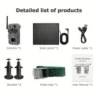 Caméra de chasse solaire thermique 4G Ikevision IK-HC808-3MP-4G, objectif 3,6 mm, étanche IP66, stockage 128 Go, audio bidirectionnel, 3MP, 3 PIRs, détection humaine