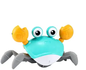 New Hot Selling Baby Crawl Crab Crawling Crab Baby Toy Kid ElectricInduction Crab Toy