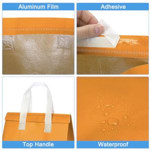 Custom Logo Disposable Non-Woven Insulated Cooler <b>Bag</b> Waterproof <b>Thermal</b> Food <b>Delivery</b> Takeaway <b>Bag</b> OEM ODM - Product Image 2