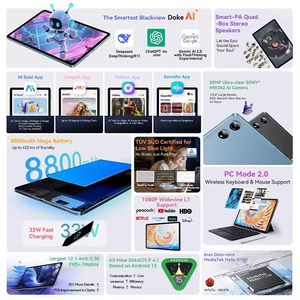 Original Blackview <span class=keywords><strong>MEGA</strong></span> 3 Tablet <span class=keywords><strong>PC</strong></span> 12,1 "90Hz Pantalla 12GB 256GB 8800mAh 50MP Cámara 33W Carga rápida Android 15 Pad - Product Image 2