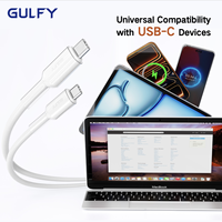 Câble USB-C vers USB-C avec charge rapide PD 60W et durée de vie de 20000 flexions pour iPhone 17 16 15 Android