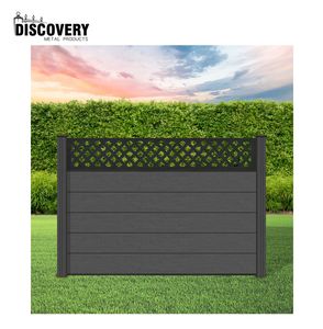 Fuerte prueba UV diseño innovador coextrusión plástico madera plástico compuesto valla de jardín con pantalla de aluminio o WPC - Product Image 2