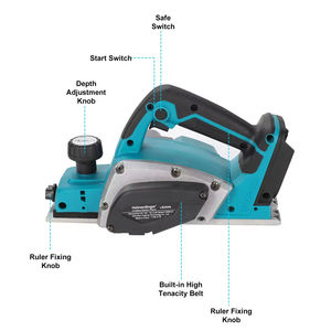 Raboteuse à bois sans fil portable 82 mm, outils électriques pour le travail du bois, pour le rabotage et l'épaisseur - Product Image 2