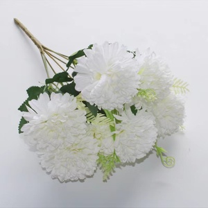 Fiori di palla di crisantemo artificiale di seta ortensia da sposa <span class=keywords><strong>Bouquet</strong></span> da sposa per la decorazione della casa del caffè dell'ufficio del partito del giardino di casa - Product Image 5