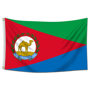 Banderas de poliéster duraderas de estructura firme más populares, banderas de 3x5 pies, banderas nacionales baratas de Eritrea para demostraciones al aire libre - Product Image 3