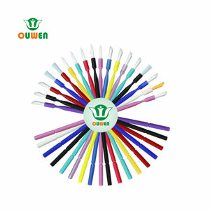 فرشاة أسنان صلبة صلبة من إنتاج Ouwen بأعواد حمراء لكل برميل فرشاة أسنان صغيرة يمكن التخلص منها برأس طويل ورقبة دائرية - Product Image 5