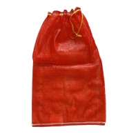 Op maat gemaakte 15kg 10kg 25kg ademende trekkoord Leno mesh zakken voor het verpakken van uien, aardappelen, sinaasappels, groenten, fruit en brandhout
