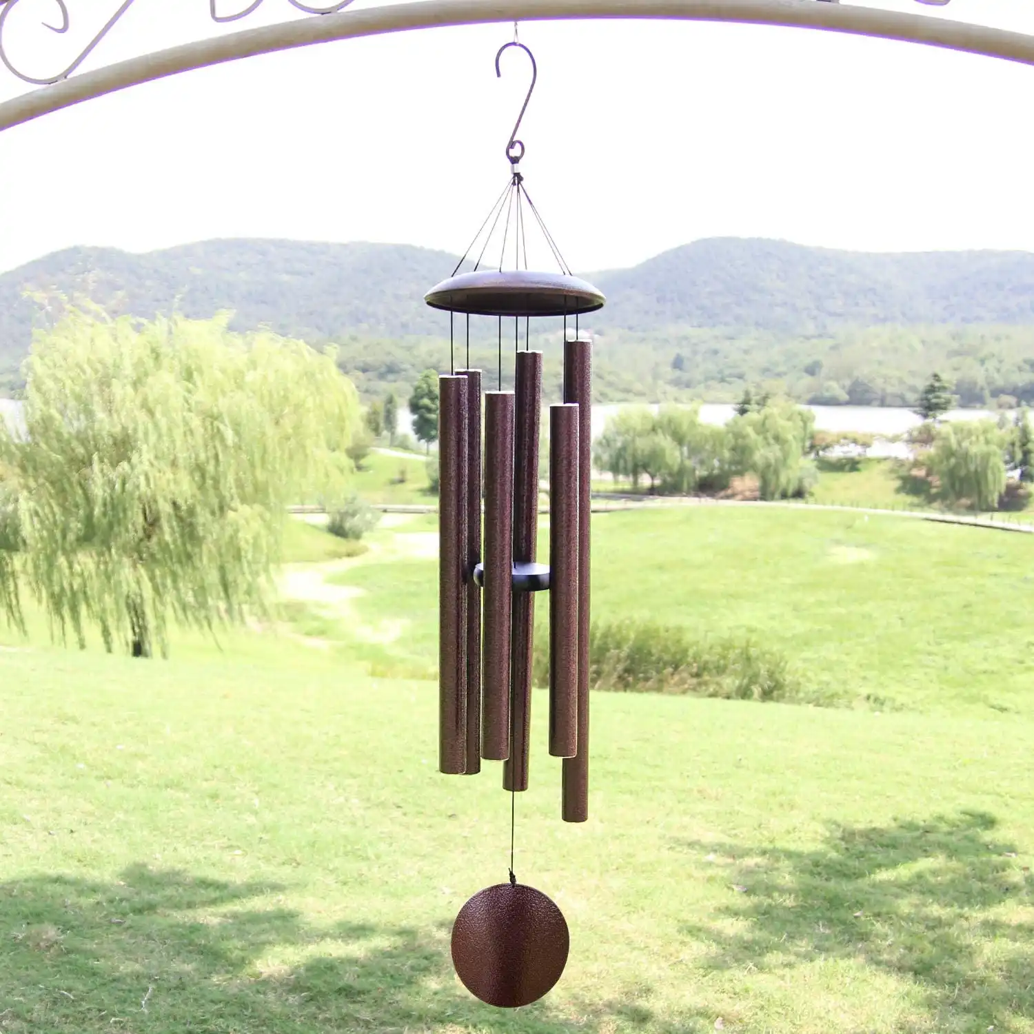 Carillones de viento de aluminio para decoración del hogar, carillones relajantes y relajantes para exteriores