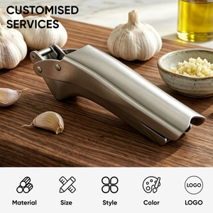 Heavy Duty Stainless Steel Garlic Press Mincer for Commercial Kitchen Restaurant Cooking Tool Wholesale - Product Image 3