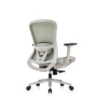 Chaise de bureau exécutive moderne en maille, réglable en hauteur, avec base pivotante, structure en plastique et support lombaire pour bureau informatique