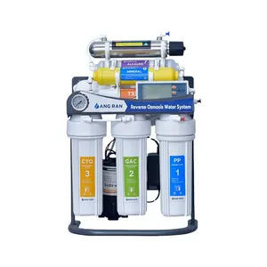 Yüksek verim Osmosis su filtresi sistemi alkali ev su arıtıcısı beyaz 5 aşamalı su filtresi 3.2 / 4.0 galon tankı