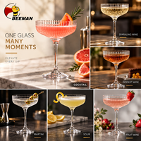 Ensemble de verres à cocktail BEEMAN, verres à pied en verre transparent, coupes à martini, verres à vin, articles de bar pour la maison, bar, restaurant, hôtel, vente en gros, OEM