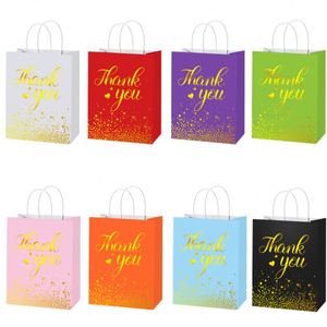 X404 Customizable Royal Blue Art Paper Bag Kraft Paper Business Thank You Guest <b>Gift</b> Packaging Biodegradable Logo Printed - Product Image 2