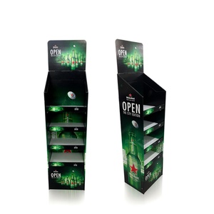 Custom Retail for Pop Cardboard Display Stand Recyclable Promotional POS Paper Display Rack for Snacks <b>Drinks</b> Liquor <b>Shelf</b> - Product Image 4