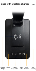 Hiện đại <span class=keywords><strong>LED</strong></span> sang trọng bàn đèn với năm màu sắc Nhiệt độ có thể điều chỉnh ánh sáng nhà <span class=keywords><strong>LED</strong></span> USB hẹn giờ đèn cho nghiên cứu - Product Image 2