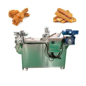 Industriële Gemalen Notenfriteuse Namkeen Samosa Varkenshuid Falafel Puff Frituur Machine Met Olie Filtersysteem