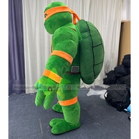 Costume de mascotte géant gonflable Tortue Ninja, sur mesure, en peluche, musclé, vert, guerrier, carnaval, cosplay, Disfraces De pour adulte