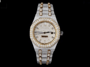 Montre à Quartz Mécanique Analogique de Luxe 41mm VVS Diamant Moissanite Bande en Acier Inoxydable Face en Verre Usine-Iced Hip Style Eta - Product Image 2