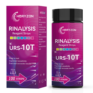 URS-10T 10개 항목 소변 검사 스트립 소변 검사지 혈당, 케톤, pH, 단백질, 혈액, 비중, 아질산, 빌리루빈 등 검사 - Product Image 2