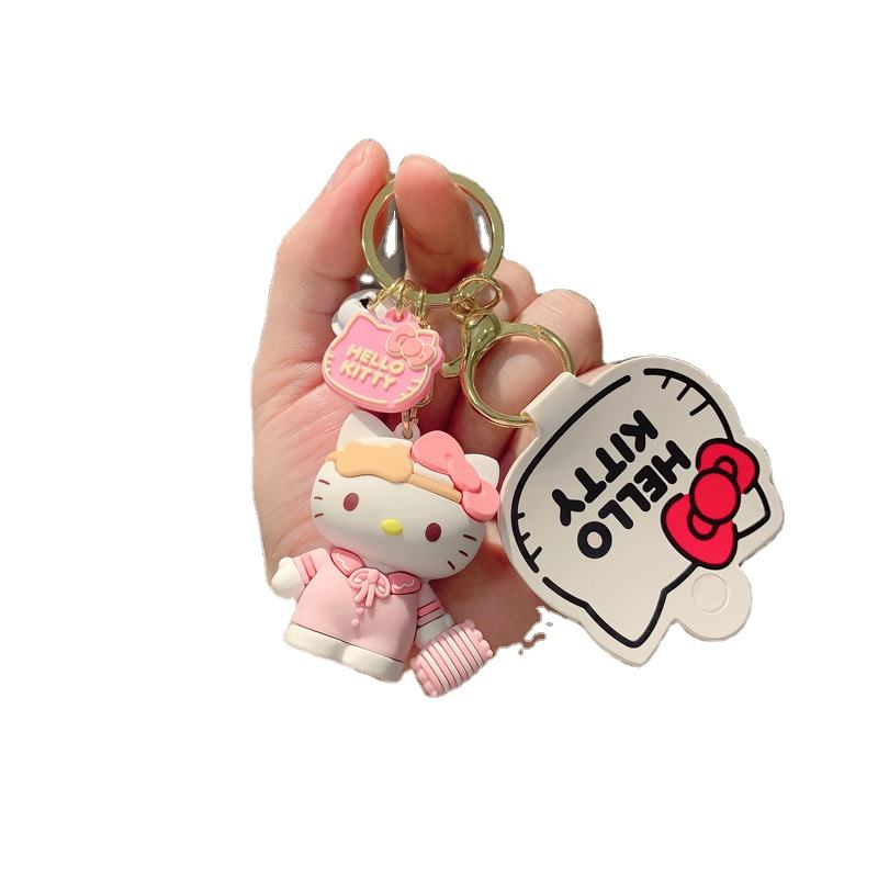 Hello Kitty Plush Keychains Cute Cartoon Design Soft Kawaii Style