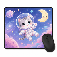 Vigreat Alas Mouse Panjang Bergambar Anime Pasangan Jepang Warna-warni Cerah Bergaya Pesta Pastel dengan Pinggiran Jahitan