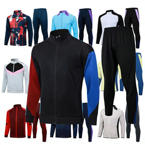 Set <span class=keywords><strong>Tuta</strong></span> da Calcio in Nylon per Uomo, Giacca Antivento Personalizzata, Uniforme da Allenamento in Poliestere ad Asciugatura Rapida e Traspirante - Product Image 1