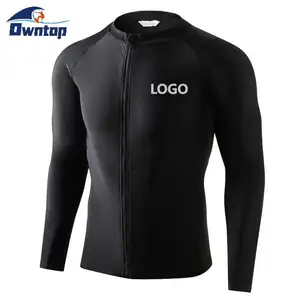 Sun UV UPF50 + Pesca Surf Zipper Rashguard Watersports Manga Longa Custom Rash Guard Rashguard Surf Logo para homens e mulheres