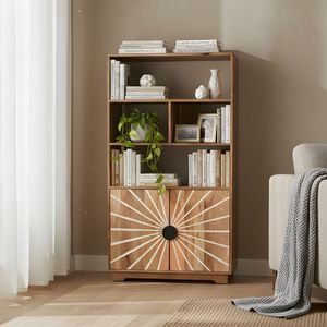 Étagère en bois de qualité export pour bureau et bibliothèque – Mobilier en bois haut de gamme pour bureau à domicile, salle d'étude, bibliothèque, hôtel - Product Image 1