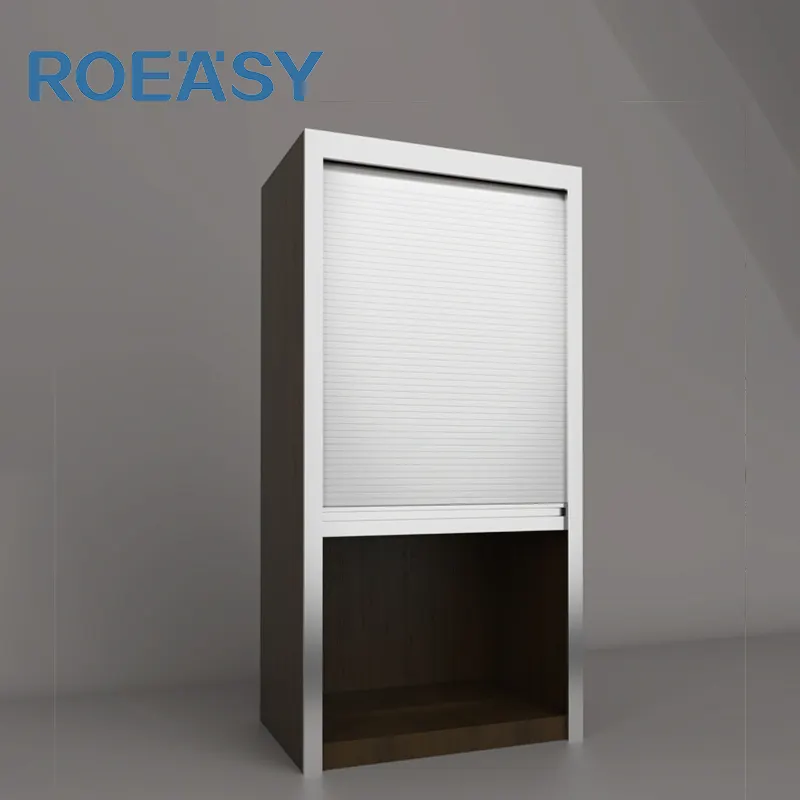 ROEASY Aluminium Vorhangladen-Schrank PVC-Rollläden für Küchenschrank