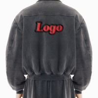 Veste pour homme 2026 personnalisée OEM/ODM avec logo imprimé, fermeture éclair, manches longues, col rabattu, grande taille