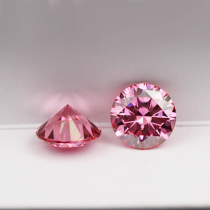 YuyingGemsピンクモアッサナイト卸売1-3ctラウンドブリリアントカットVVSルーズモアッサナイトダイヤモンドピンクモアッサナイトストーンリング用 - Product Image 2